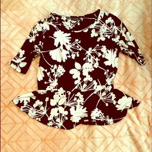 Floral peplum top